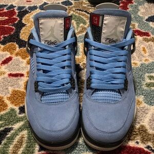 Jordan Light Blue Sneakers with Black Accents